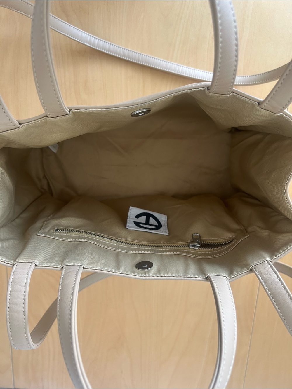 Telfar Medium Shopping Bag in Cream - Picture 8 of 10